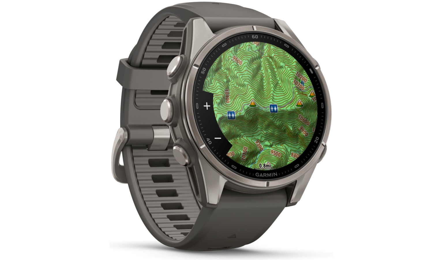 Garmin fēnix 9 - 43mm GPS Smartwatch - Titanium with Pebble Gray Silicone Band (GM-010-04761-15)_25