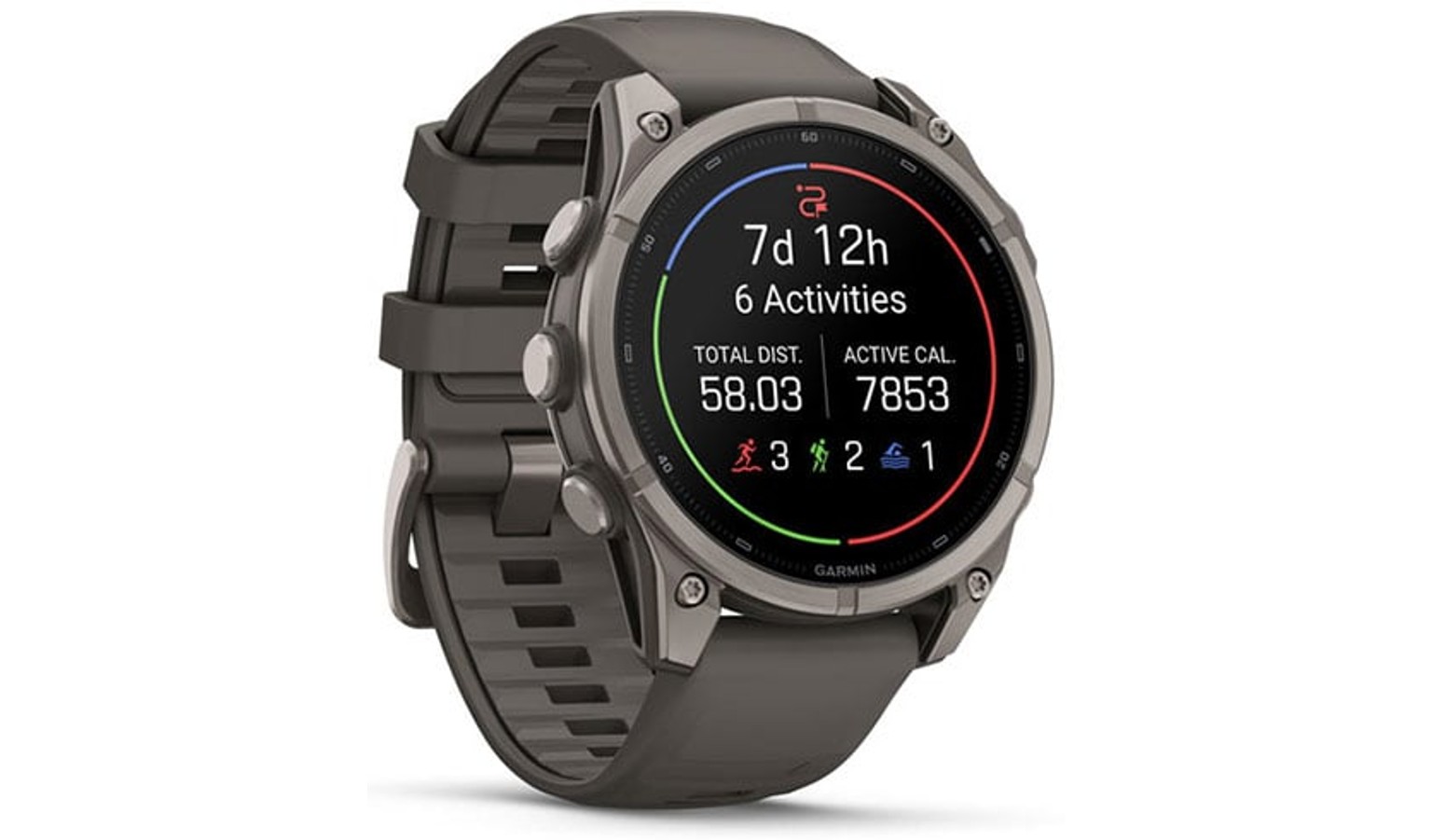 Garmin fēnix 9 - 47mm GPS Smartwatch - Titanium with Pebble Gray Silicone Band (GM-010-04762-05)_2
