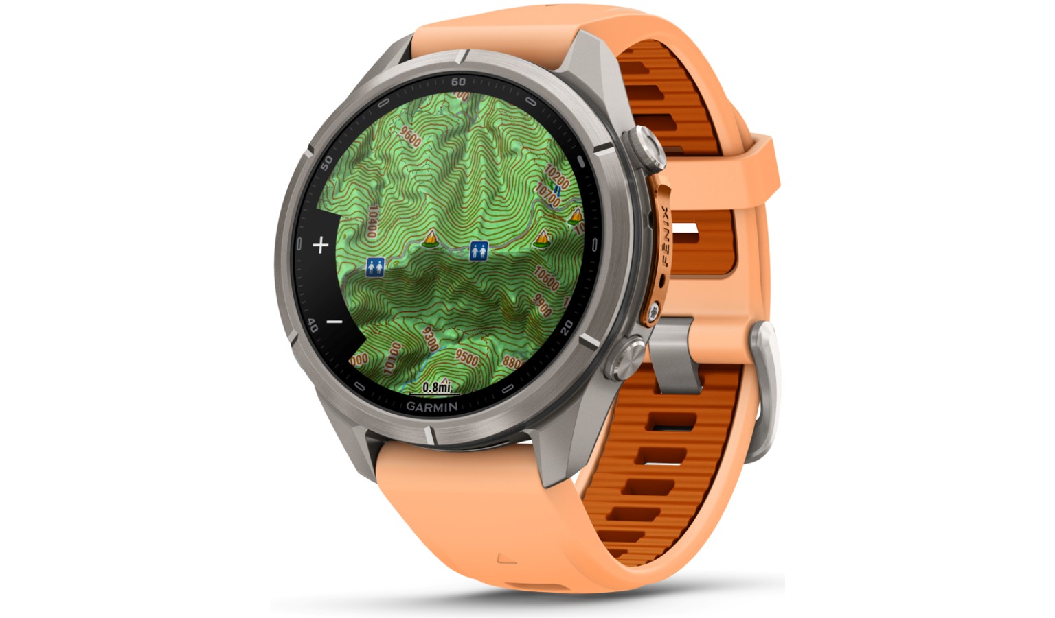 Garmin fēnix 9 Pro - 43mm GPS Smartwatch - Titanium with Shell Pink/Autumn Orange Silicone Band (GM-010-04335-97)_11