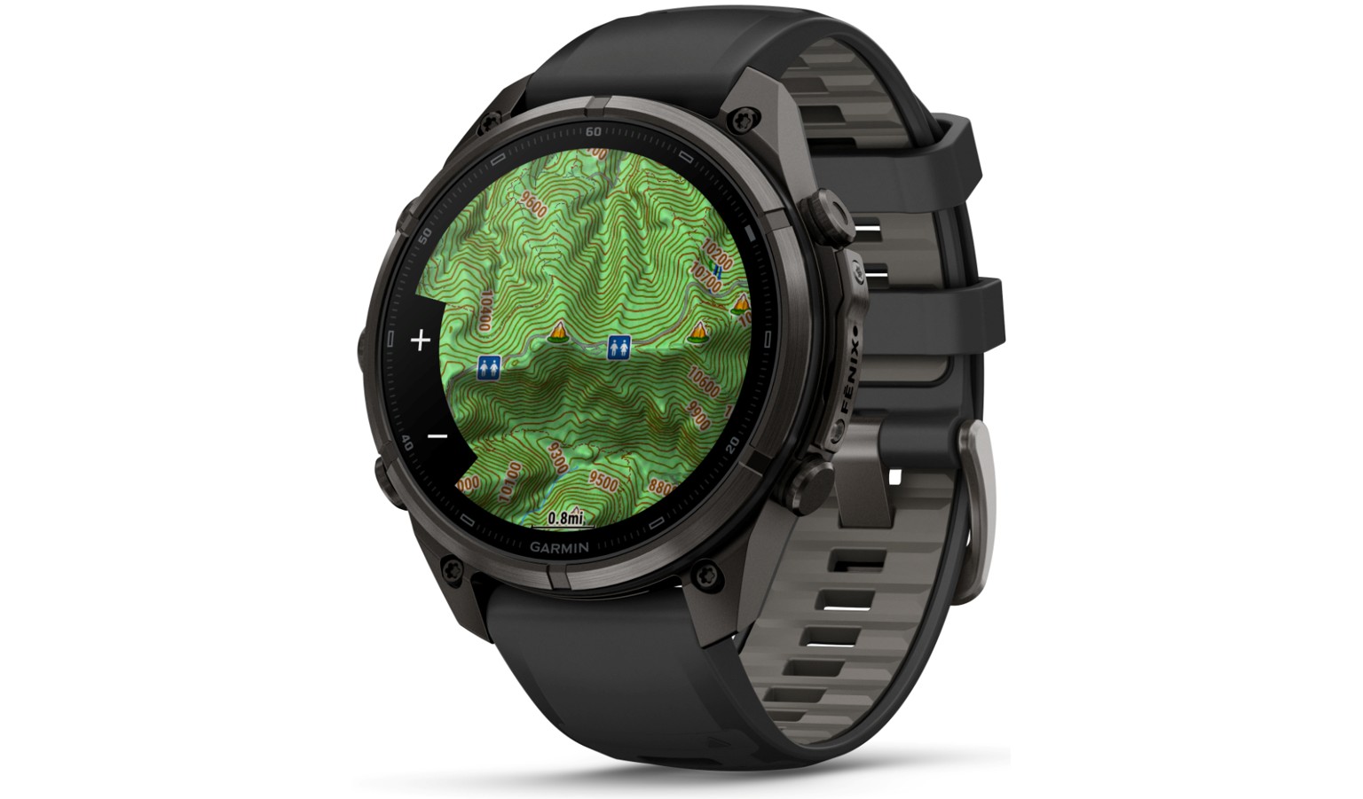 Garmin fēnix 9 Pro - 47mm GPS Smartwatch - Carbon Gray DLC Titanium with Black/Pebble Gray Silicone Band (GM-010-04336-67)_11