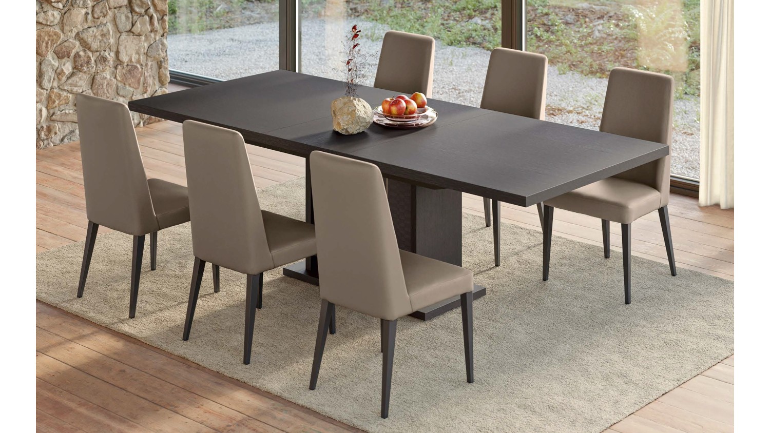 Alf Italia Amy 196-250cm Extendable Eco Dark Oak Dining Table | Harvey ...