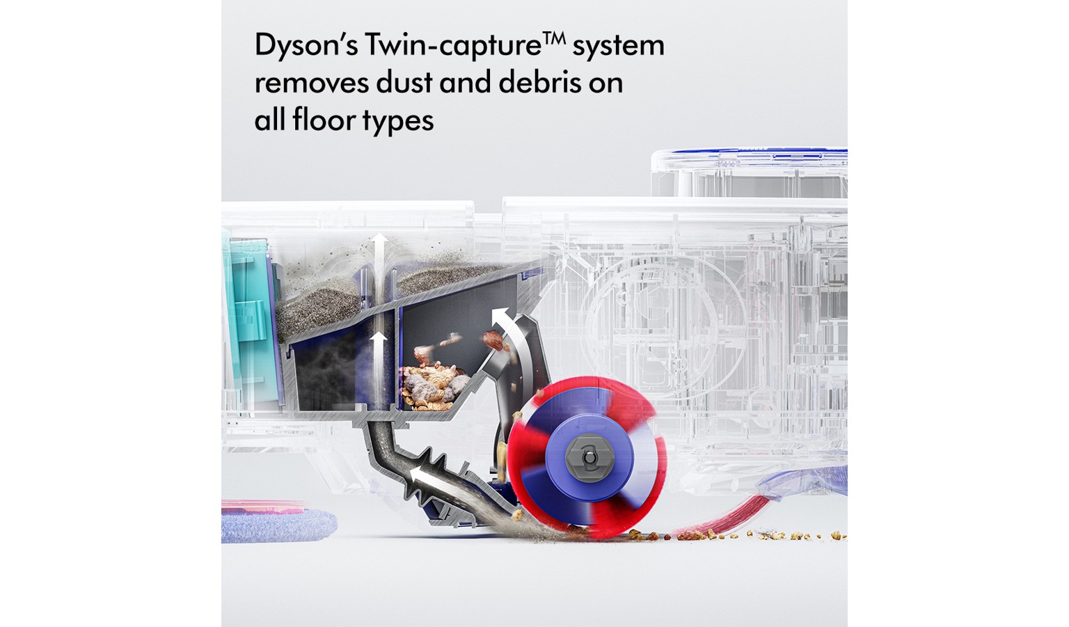 Dyson R2 Nurovi™ Wash+Dry Robot Vacuum Cleaner - Light Grey / Vinca Blue (664879-01)_3