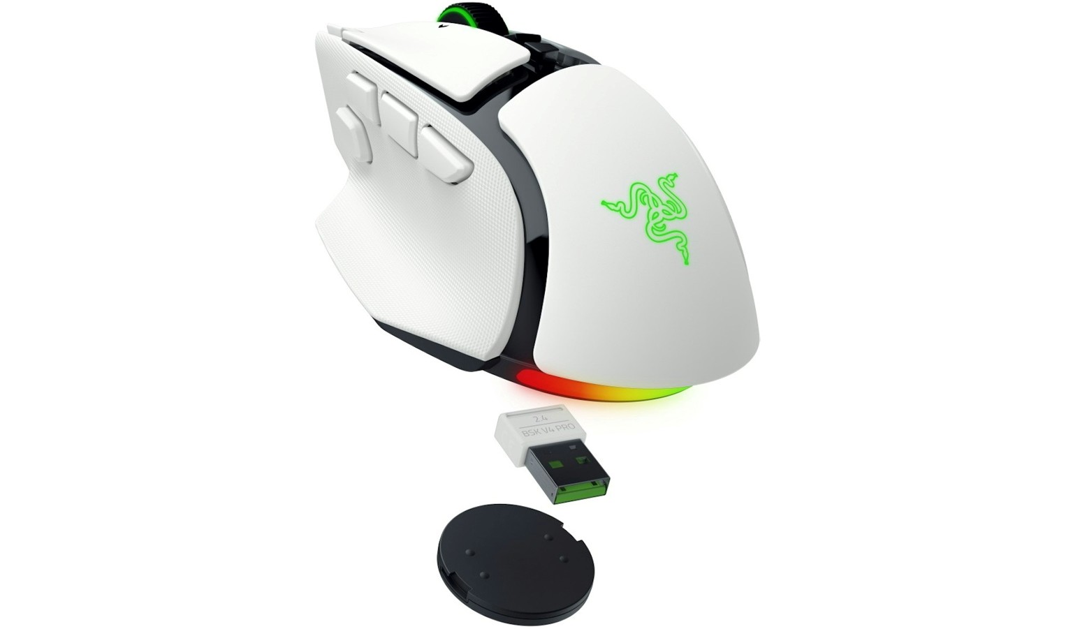 Razer Basilisk V4 Pro - Ergonomic Wireless Gaming Mouse - White Edition - AP Packaging_4