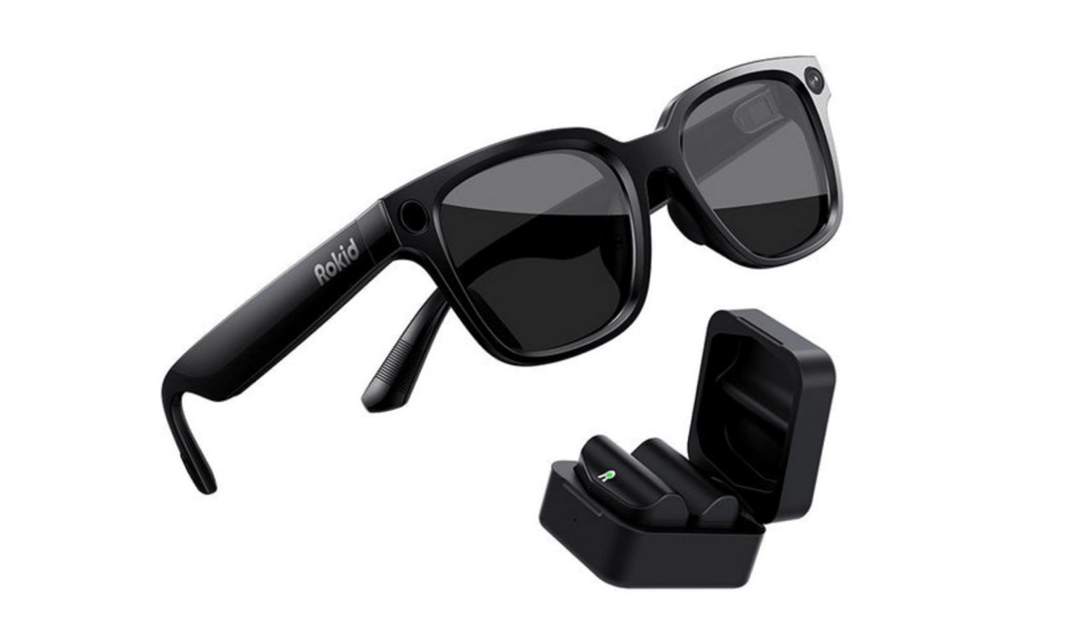 Rokid AI Glasses Style Bundle with Capsule Battery - Black (RV203)