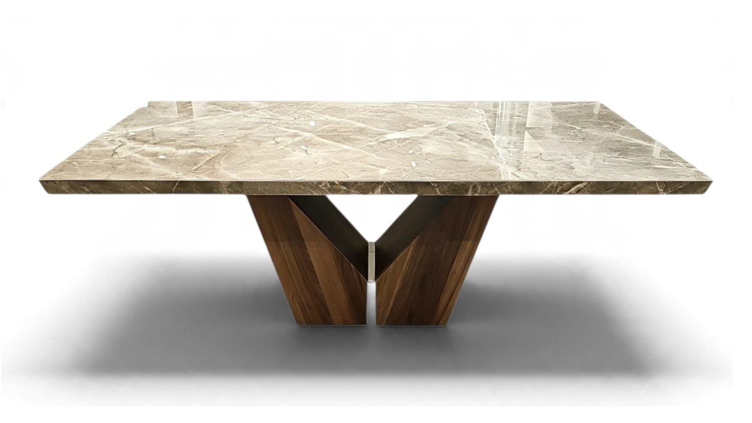 Stone International Dakota 180cm Italy Made Apuan Storm Marble Dining Table