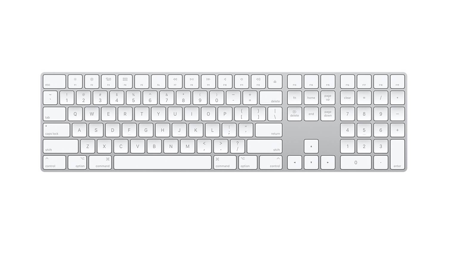 apple magic keyboard with numeric keypad key type