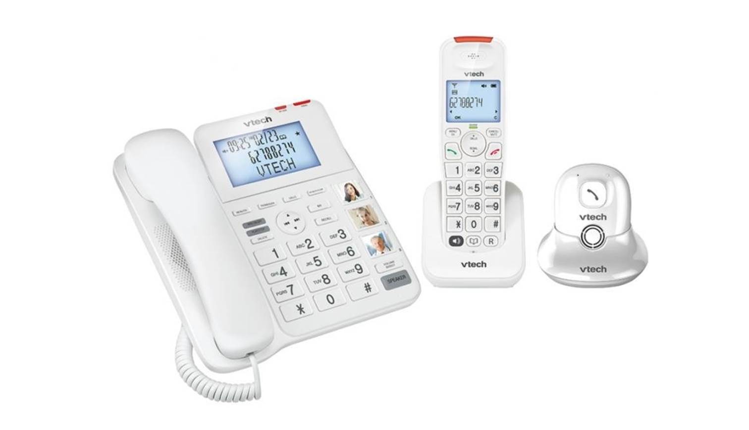 Vtech CL6247PA CordedCordless Phone with Pendant Harvey Norman