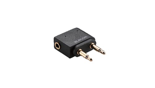 Elecom 3.5mm Dual Jack Audio Converter Adapter - Black