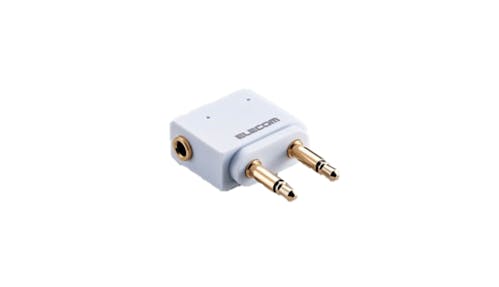 Elecom 3.5mm Dual Jack Audio Converter Adapter - White