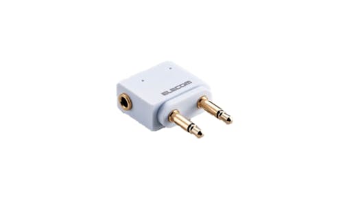 Elecom 3.5mm Dual Jack Audio Converter Adapter - White