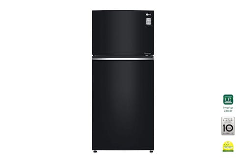 LG (GT-T5107BM) 506L Top Freezer with Inverter Linear Compressor 2-Door Refrigerator - Black Mirror