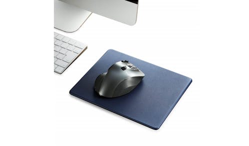 Elecom XL Soft Leather Mouse Pad - Navy