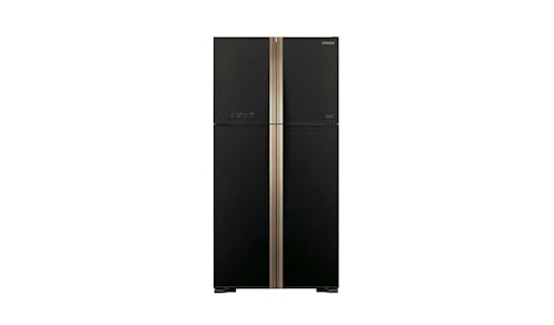 Hitachi (R-W635P4MS-GBK) 509L Big French Standard 4-Door Refrigerator - Glass Pure Black
