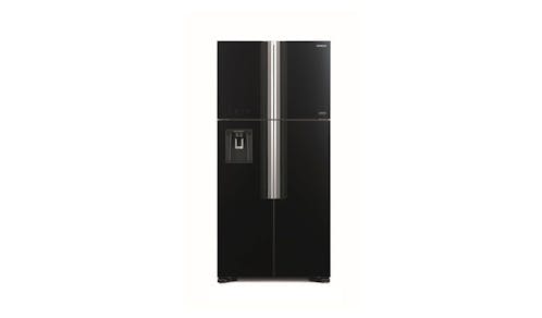 Hitachi Big French Deluxe (R-W690P7MSX-GBK) 540L 4-Door Refrigerator - Glass Black