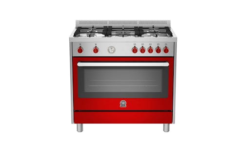 La Germania 90cm Free Standing Cooker RIS95C 61L BXR - Red