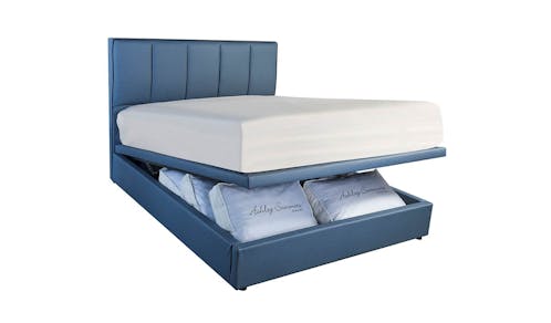 S3 Queen Size Storage Bed Frame - PVC Upholstered