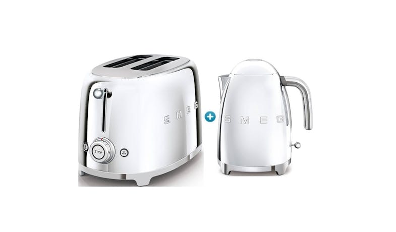 Smeg TSF01SSUK Toaster+1.7LKLF03SSUK Kettle - Chrome/SS-01