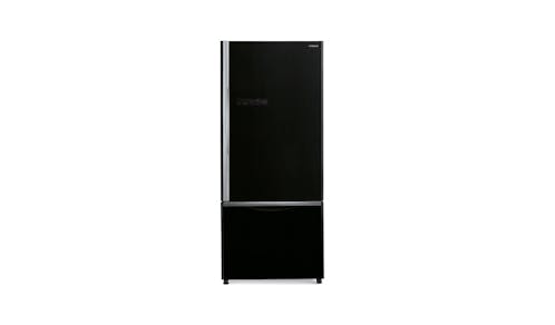 Hitachi (RB570P7MS-GBK) 470L Bottom Freezer 2-Door Fridge - Glass Black