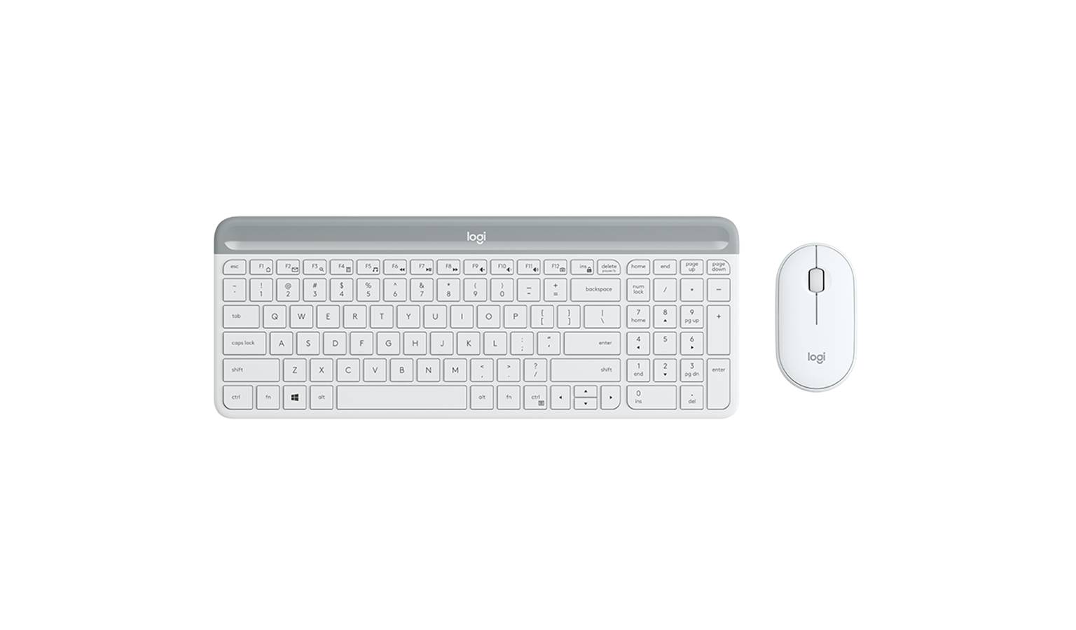 white wireless keyboard