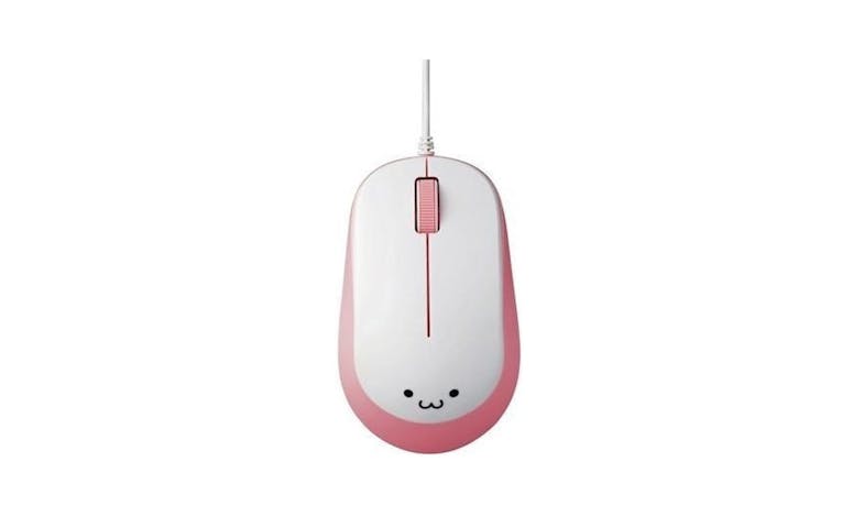 Elecom M-Y8UBPN 3 Button BlueLED Wired Mouse - Pink-02