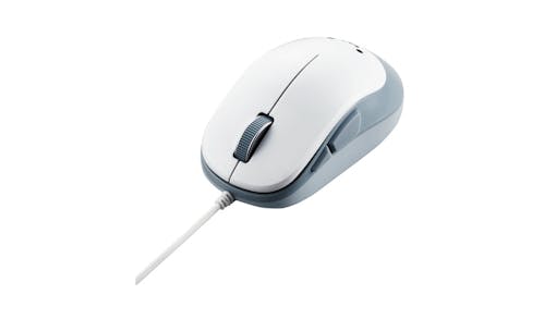 Elecom M-Y9UBWH 5 Button BlueLED Wired Mouse - White