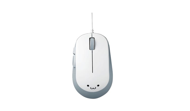 Elecom M-Y9UBWH 5 Button BlueLED Wired Mouse - White-022