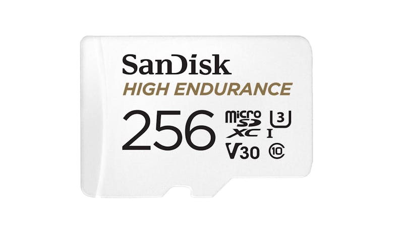 Sandisk High Endurance 256GB microSD Card - White-01