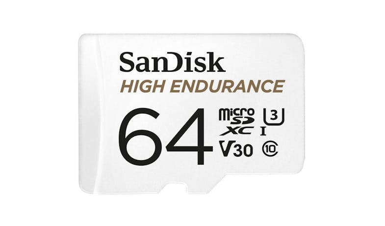 Sandisk High Endurance 64GB microSD Card - White-01