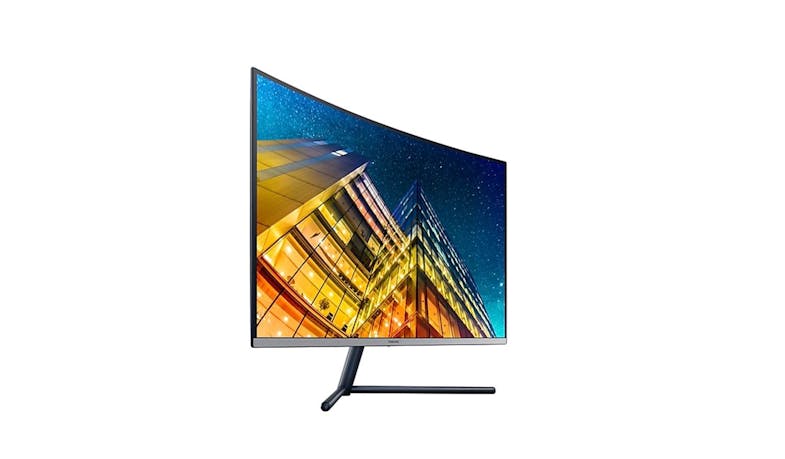 Samsung 32-inch 4K UHD Curved Monitor with 1 Billion colours (LU32R590CWEXXS) (slight right)