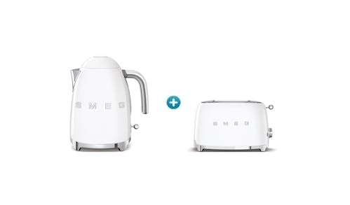 Smeg TSF01WHUK Toaster + KLF03WHUK Kettle - White