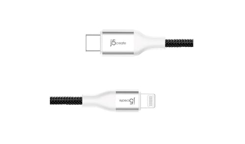 J5 JLC15W USB-C to Lightning Cable - White_01
