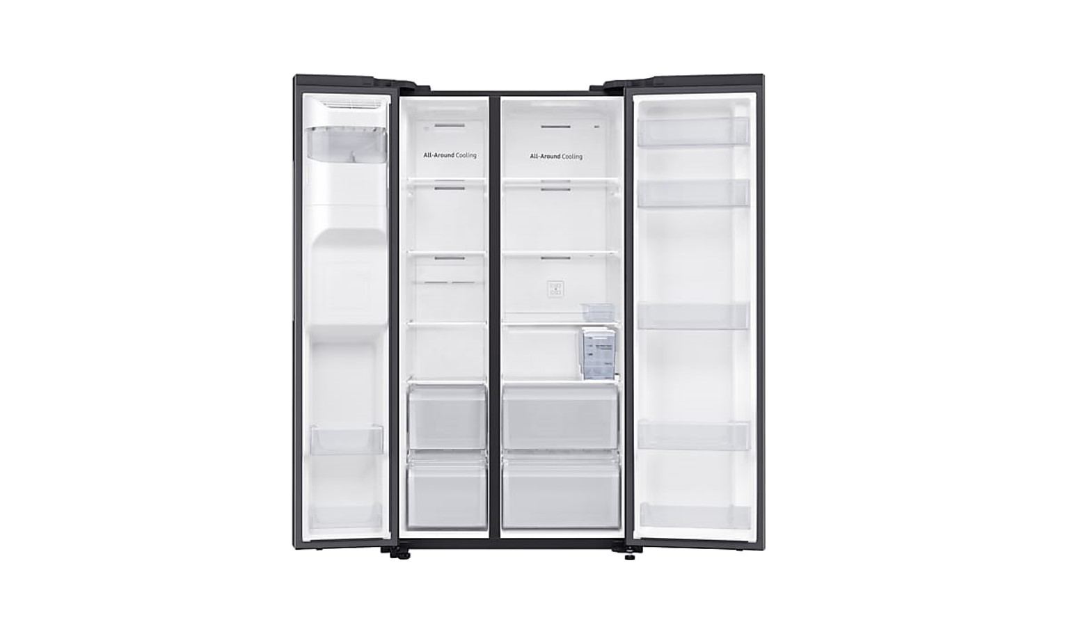 Samsung RS64R5304B4 617L Side by Side Refrigerator Gentle Black Matt