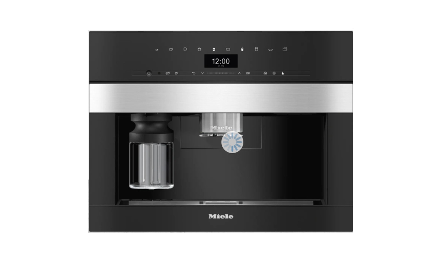 Miele CVA7440 Built In Coffee Machine -  Clean Steel-01