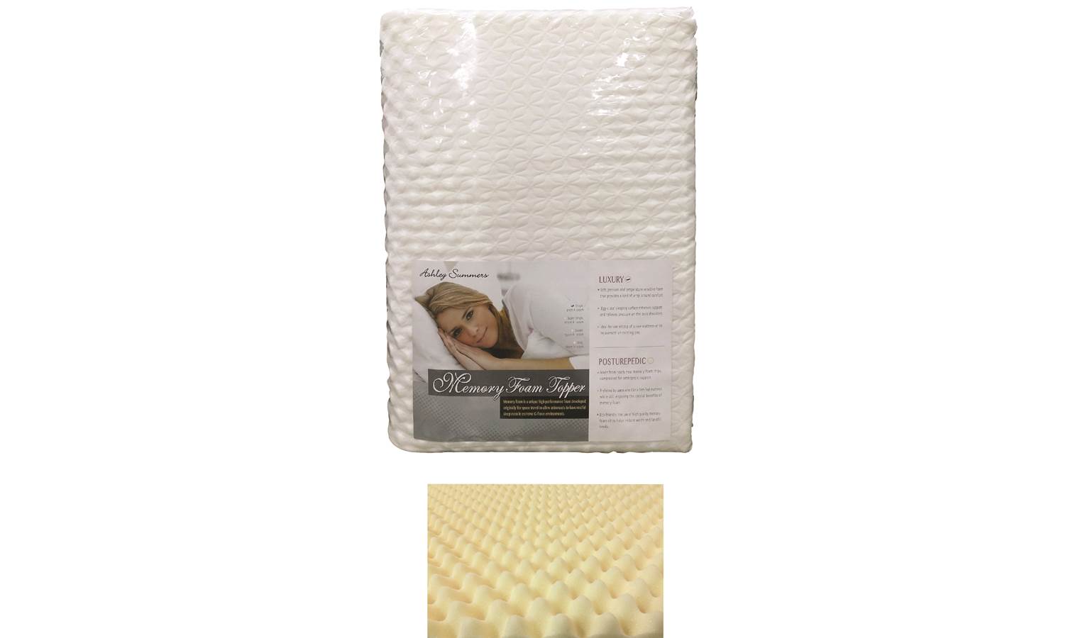 Ashley Summers Memory Foam Mattress Topper Single Size Harvey Norman