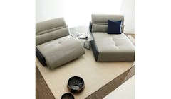 Selfy XL Italian Fabric and Leather Electric Recline Armchair