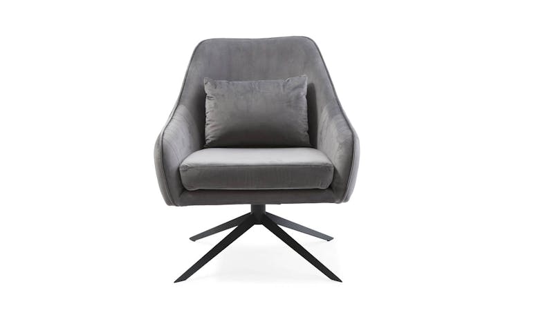 Lifestyle Arvia Swivelling Lounge Chair - Sanded Black (Front)