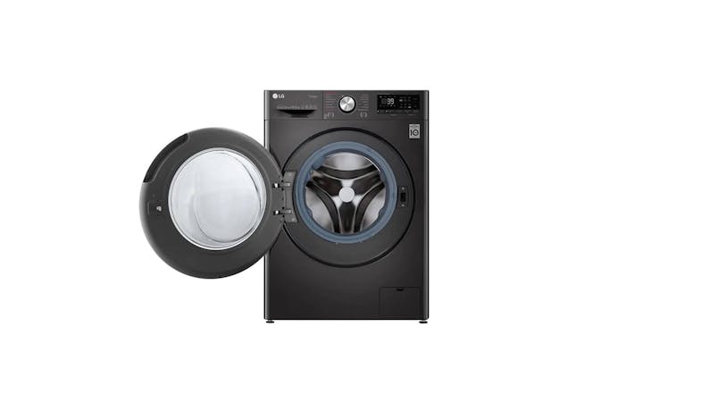 LG AI Direct Drive FV1450S2K 10.5kg Front Load Washing Machine - Premium Black (Front View)