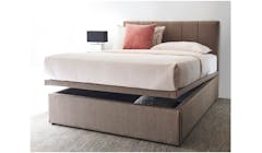 Reno Storage Bed Frame in Fabric Upholstery - Queen Size