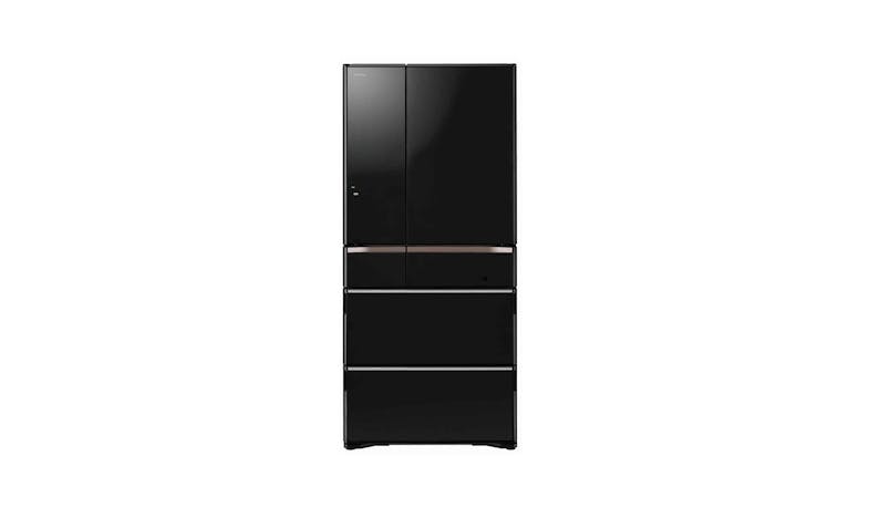 Hitachi R-WXC670KS-XK (Net 519L) Multidoor IOT Refrigerator - Crystal Black