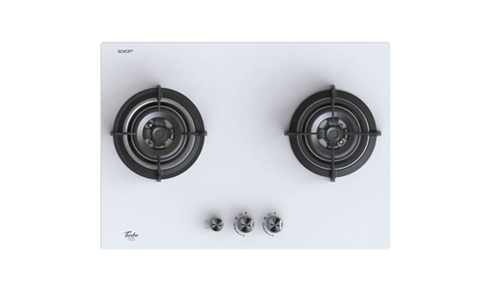 Turbo Incanto T702GV-OW 70cm 2-Burner Built-In Glass Hob