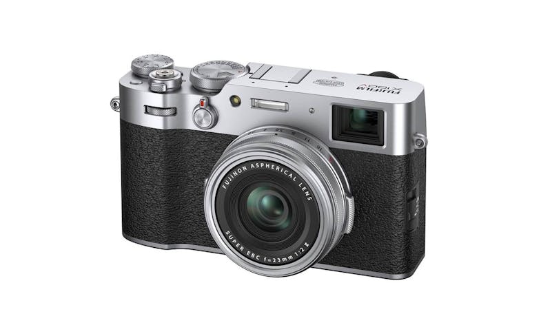 Fujifilm X100V Compact Digital Camera - Silver (Alt Angle)