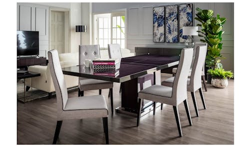 Monte Carlo Italian High Gloss Extendable Dining Table