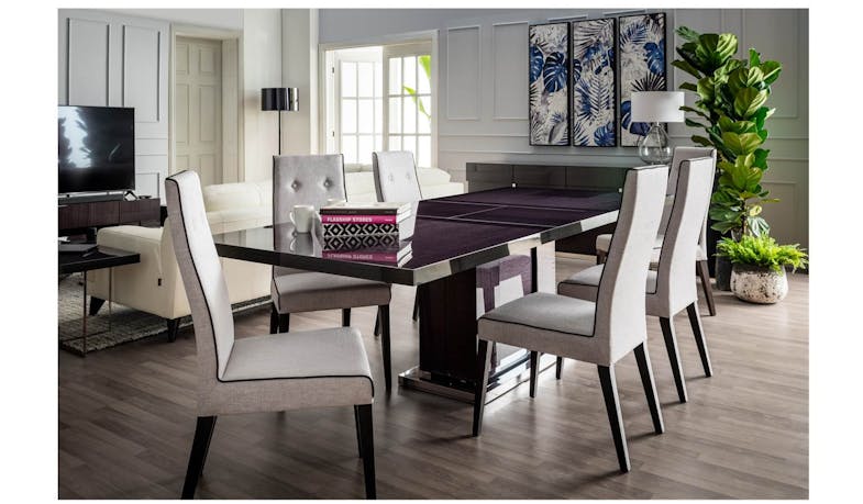 Monte Carlo Italian High Gloss Extendable Dining Table (Width - 196cm)