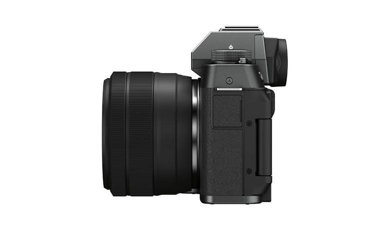 Fujifilm X-T200 Mirrorless Digital Camera with 15-45mm Lens - Dark Silver (Side)