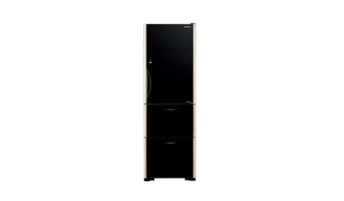 Hitachi Solfege (R-SG38KPS-GBK) 375L 3-Door Refrigerator - Glass Black