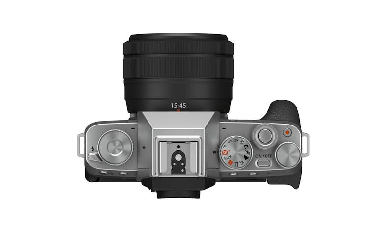 Fujifilm X-T200 Mirrorless Digital Camera with 15-45mm Lens - Silver (Top)