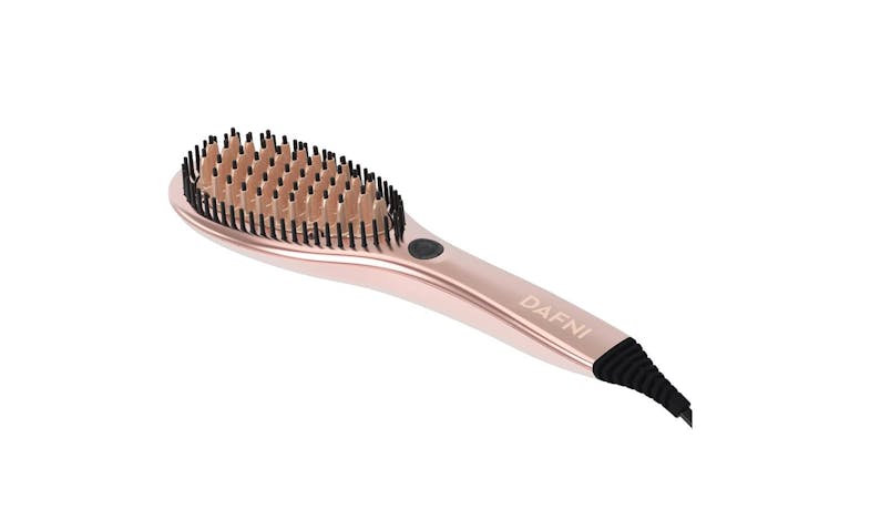 Dafni Rose Gold DH1.0D Portable Hair Straightening Ceramic Brush - Alt Angle