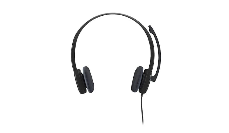 Logitech H151 (981-000587) Stereo Headset - Black (Front)