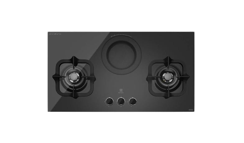 Electrolux EHG9360BS 90cm 2-Burner LPG Gas Hob with Electric Steamer - Front