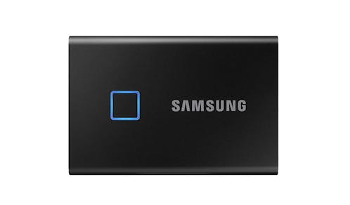 Samsung MU-PC2T0K/WW Portable SSD T7 Touch 2TB External Storage - Black (Front)